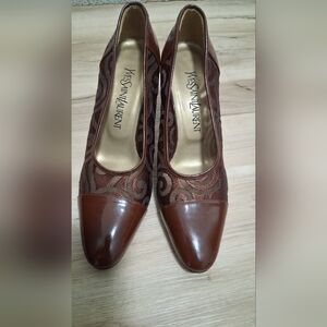 Yves Saint Laurent Brown Patterned Women's Shoes